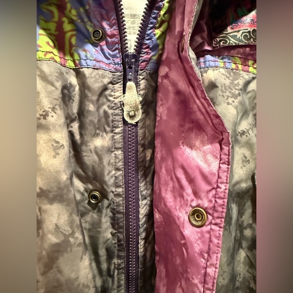 O'Neill Vintage Purple & Gray Ski Jacket Made in Italy Size M/L - Picture 6 of 16